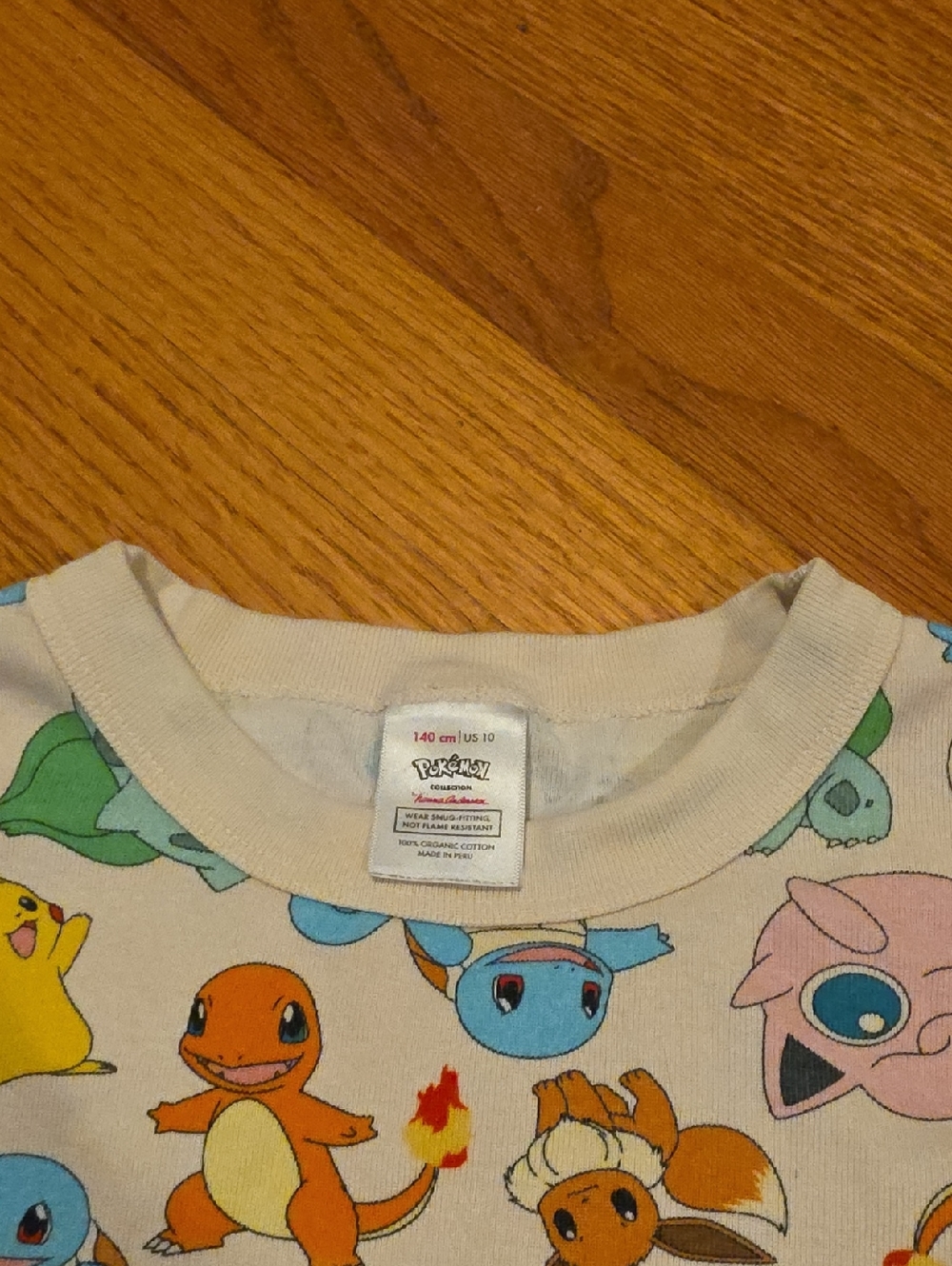 Hanna Andersson Beige Pokeman Short John Pajama Set Size 140 - Picture 8 of 13